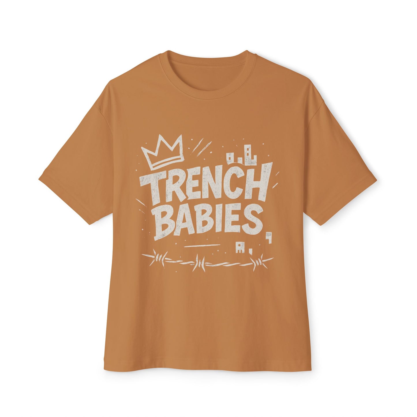 Oversized "Trench Babies" Graphic Tee