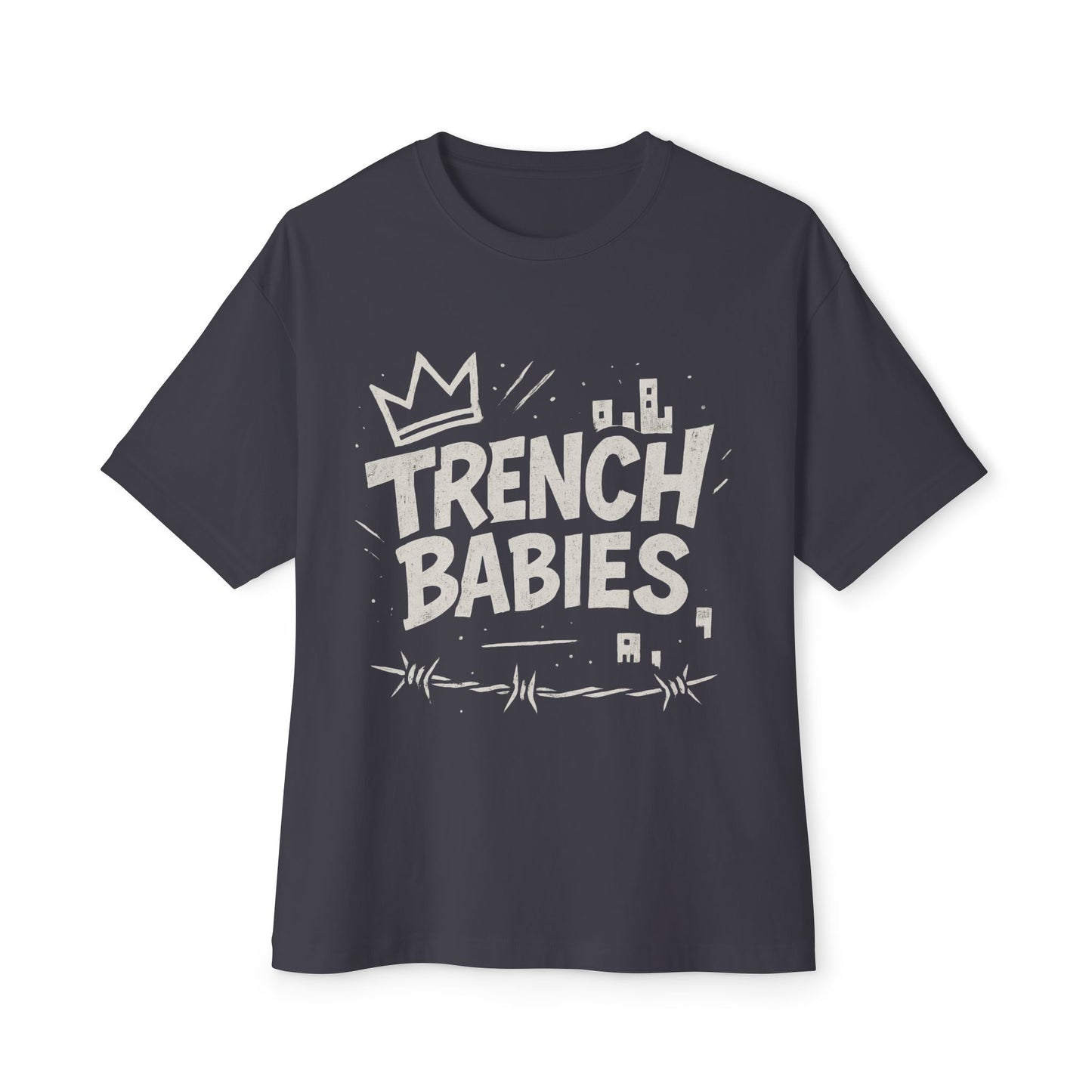 Oversized "Trench Babies" Graphic Tee