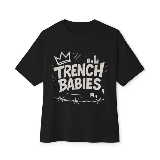 Oversized "Trench Babies" Graphic Tee