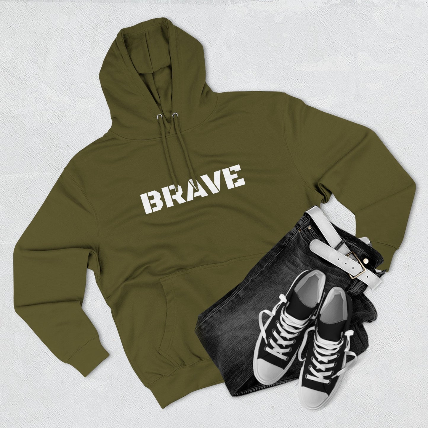 "Brave" Hoodie - BRAVE Graphic Hoodie (Simple)